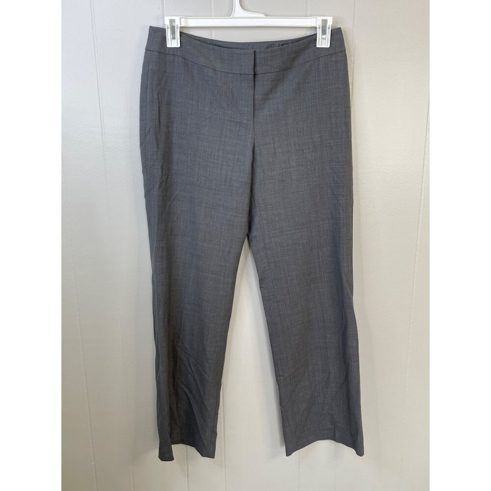 Ann Taylor Loft Marisa Womens Gray Dress Pants Size 8 Wool Blend